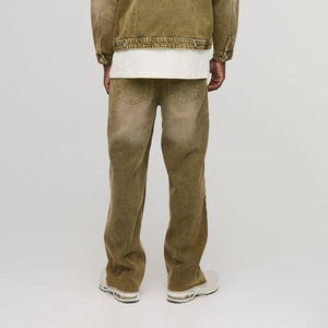 Pantalons de survêtement en toile lavée personnalisés de haute qualité, décontractés pour hommes, amples, délavés, respirants, écologiques, vintage, hip-hop - Product Image 3