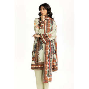 IUSTKSD-1173 Traje de Satén Estampado Jacquard de 3 Piezas - Product Image 1