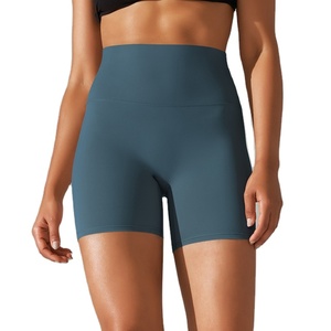 Pantalones de Yoga de cintura alta sin costuras con estilo para mujer, mallas de nailon Spandex, oferta de muestra gratuita, ropa que absorbe la humedad del gimnasio teñida baja - Product Image 2