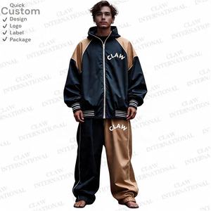 Conjunto cortavientos personalizado, ropa bordada, ropa de diseñador, conjunto de ropa deportiva, chándal personalizado, chándal de nailon, conjuntos Unisex - Product Image 3