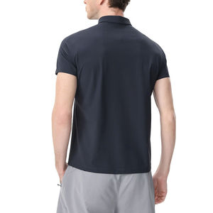 Polo de golf uni à manches courtes en gros OEM, logo brodé personnalisé de haute qualité, polos pour hommes, t-shirt 100% coton - Product Image 3