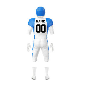 Maillot de football américain pour jeunes de haute qualité en gros, avec numéro personnalisé, logo brodé, taille XL, ensembles courts, techniques d'impression, uniforme - Product Image 4