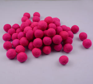 Hot <b>Pink</b> 2 cm Handmade Felt Balls From Nepal Packaged <b>Bags</b> for DIY Festive Christmas Decorations 100pcs MOQ - Product Image 4