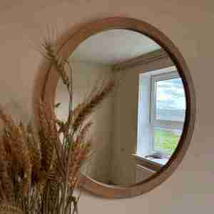 Grand miroir fabriqué à la main très en demande pour le salon décor à la maison cadre en bois rond artisanat en inde de haute qualité - Product Image 6