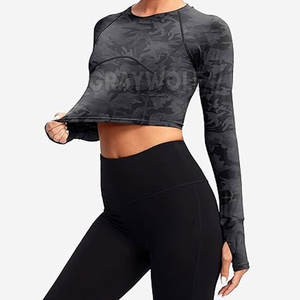 Top Corto de Compresión con Logotipo Personalizado, Ropa de Yoga de Secado Rápido, Top Deportivo - Product Image 3