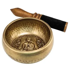 Solid Pure Brass Hindu Om Singing Bowl Sound Latest Singing Bowl For Medication Usage In Wholesale Cheap Price Low Moq
