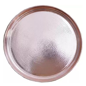 จานเสิร์ฟทองแดงสำหรับอาหารกลางวันและอาหารเย็น ราคาสมเหตุสมผล จานเสิร์ฟโลหะ จานเสิร์ฟขายดี - Product Image 6