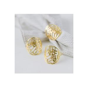 El más vendido Ramadán Musulmanes islámicos Eid Al Fitr Servilletero decorativo Oro Bismillah Servilleteros y soporte al precio más bajo - Product Image 1