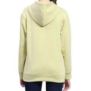 Pull à capuche pour femmes de couleur unie, vêtements de rue, vente en gros de poches kangourou unies, coupe ajustée, décontracté en polyester et coton - Product Image 5