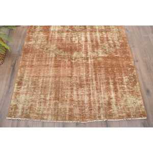 พรมวินเทจขนาด 4.2x7.9 ฟุต พรมตุรกี พรมลายกราฟิกสีน้ำตาลเหลือง - Product Image 2