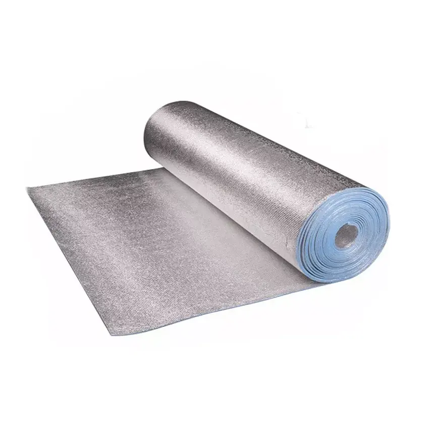 Heat Insulated Materials Film Roll for roofing FR grade silver foil coated iso 9001:2015 certified 2 to 50 mm thickness