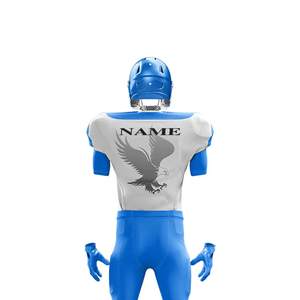 Custom Blue and White American Football Uniform Tackle <b>Will</b> American Football Jerseys - Product Image 6