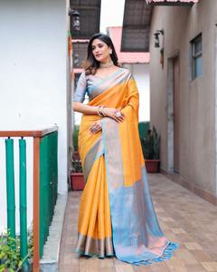 Gujarati Saree ผู้หญิงออกแบบล่าสุดสไตล์อินเดียสำหรับผู้ใหญ่งานเทศกาลงานปาร์ตี้ - Product Image 3