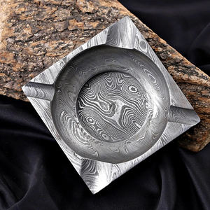 Cenicero de Acero de Damasco de Estilo Lujoso, Cenicero de Metal Hecho a Mano de Primera Calidad para Mesa de Fumar, Escritorio de Oficina y Uso como Regalo - Product Image 6