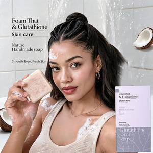 <span class=keywords><strong>Savon</strong></span> exfoliant au glutathion, réduit l'hyperpigmentation, nettoyage en profondeur, hydratant, pour une peau éclatante, 70g*2 savons, vente en gros - Product Image 1