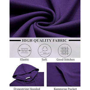 Sweat à capuche pour homme Ultimate Cotton Heavyweight Sweat-shirt d'hiver brodé avec pull à cordon de serrage coupe ample Mode à capuche solide - Product Image 2