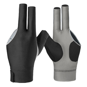Alta calidad transpirable bajo precio 3 dedos guantes de billar al por mayor logotipo personalizado guantes de billar - Product Image 1