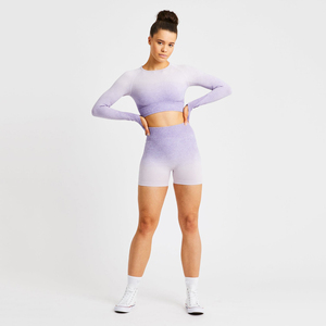 2025 femmes taille haute Yoga Shorts séchage rapide Sport Fitness sans couture entraînement Gym Shorts pour les femmes - Product Image 2