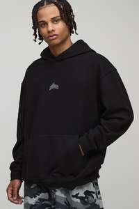 เสื้อมีฮู้ดสไตล์แบ็กกี้โอเวอร์ไซส์สำหรับผู้ชายเสื้อฮู้ดผ้าฟลีซผ้าฝ้าย500GSM ออกแบบได้ตามต้องการ - Product Image 5