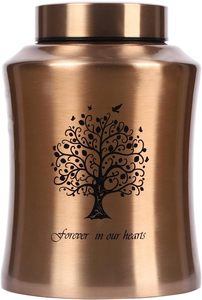 Urnas de árbol de la vida para cenizas humanas-Urnas de cremación para adultos para funeral, entierro o hogar-Cruz (160 pulgadas cúbicas de oro (árbol) - Product Image 2