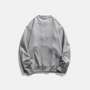 เสื้อฮู้ดลายนูนใช้ได้ทั้งชายและหญิงเสื้อสเวตเตอร์คอกลมงานปักโลโก้ขนแกะไซส์ใหญ่พิเศษสำหรับฤดูหนาว3D - Product Image 1