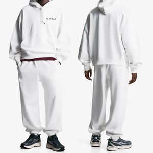 Ensemble de survêtement décontracté pour homme, pantalon droit, ensemble de sweat-shirt à capuche, 100% coton, sweat-shirt en molleton, ensemble de jogging, sweat-shirt en coton, survêtement en molleton - Product Image 5