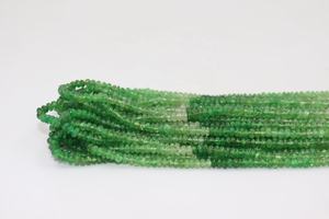 ลูกปัดทิวาไวร์ตธรรมชาติทรงรอนเดลเหลี่ยมเพชรพลอย ขนาด 3-3.5 มม. ยาว 16 นิ้ว สำหรับทำเครื่องประดับ พลอยไล่เฉดสี - Product Image 3