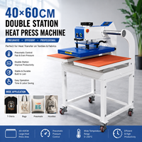 Presse à Chaud Pneumatique Double Station Haute Pression 40*60cm Automatique pour Sublimation de T-shirts