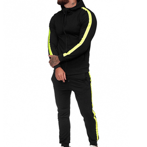 Dernier design Ensemble 2 pièces tendance pour hommes Pantalon de jogging décontracté Slim Fitness Sweats à capuche rayés Survêtement pour hommes - Product Image 3