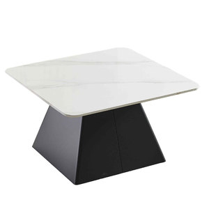 Table basse moderne avec plateau en céramique et pieds en fer pour salon - Product Image 5