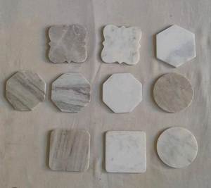 Wholesale Price Marble Tea <b>Coaster</b> <b>Set</b> With Brass Inlay <b>Placemats</b> Dinnerware Breakfast Accessories Mats & Pads At Best Price - Product Image 4