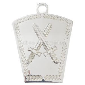 MARQUE MAÇONNIQUE OFFICIER COLLIER BIJOU PLAQUÉ ARGENT-MARQUE BIJOU DE RÉGLEMENTATION ANGLAISE - Product Image 4