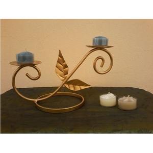 Bougeoir en métal pour éclairage et décoration d'intérieur Bougeoir décoratif élégant à finition antique - Product Image 5