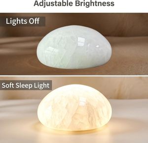 Lampe de table rechargeable en marbre naturel, lampe de chevet portable sans fil pour chambre à coucher, salon, bureau, lecture et décoration intérieure - Product Image 6
