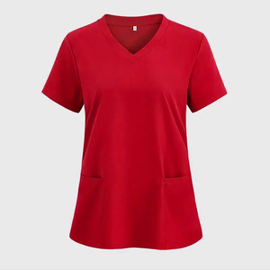 Venta al por mayor OEM Venta caliente Diseño Personalizado Mujeres Hospital Uniforme Enfermería Scrubs Tops Higos Scrub Set Cuidado DE LA SALUD Enfermera Túnica Top - Product Image 3