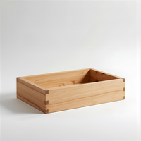 Boîte de rangement moderne en bois massif et contreplaqué, écologique, pour cuisine et salle de bain, pour vêtements, aliments, usage domestique