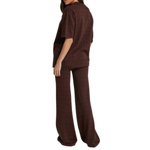 Femmes Blouses Chemises Tricot Bouton Chemise Tricoté D'été Blouse Casual Tops À Manches Courtes Blouse Femmes En Gros Fournisseur De Vêtements - Product Image 4