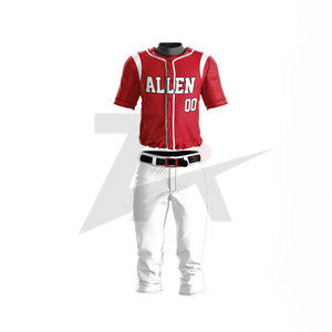 Uniformes de Béisbol de Poliéster de Alta Calidad con Estampado por Transferencia de Calor, Pantalones y Camisetas Personalizadas con Nombre/Número del Equipo, Conjunto Transpirable Personalizado - Product Image 1