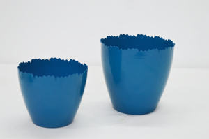 Vases de table haut de gamme, très vendus, en métal avec revêtement en poudre bleu, vase coloré de qualité supérieure pour la décoration de la maison/mariage - Product Image 4
