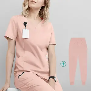 Short Sleeve Nurse Scrub Suit Uniforms Medical Scrubs Hospital Uniforms Nursing Scrub Suit Sets - Product Image 4