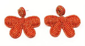 Pendientes de pez con cuentas de colores, diseño de bordado a mano moderno, bordado con cuentas de moda - Product Image 2