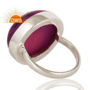 Nuevo diseño de plata esterlina Natural Druzy Purple Gemstone Anillo apilable Fabricante de joyas - Product Image 3