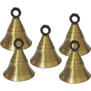 Campana de latón Elefante Camello Vaca Campanas de latón Decoración de estilo vintage indio Campanas de latón surtidas Lote de 10 - Product Image 3