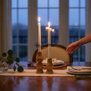 Candelabro de Madera Hecho a Mano de Primera Calidad Clásico, Decoración Elegante para el Hogar para Uso Diario Tradebyd - Product Image 2