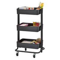 Étagère de Rangement pour la Maison Vente en Gros Fabricant de Meubles de Rangement pour la Maison de Taiwan Articles Ménagers MIT Chariot de Rangement Roulant en Métal à Niveaux