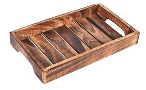 Bandeja de madera decorativa ligera y ecológica de larga duración para organizar lo esencial y servir alimentos - Product Image 2