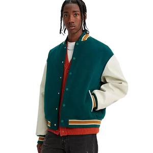 Veste universitaire en laine de qualité supérieure pour hommes manches en cuir avec broderie en chenille veste universitaire personnalisée Baseball Letterman Collage - Product Image 1