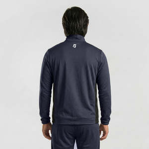 Veste streetwear Prime Fit, marine, coupe classique, style décontracté, col montant, réversible, imperméable, saison automne, XS, cuir enduit 3D - Product Image 2