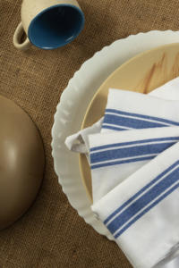 Paños de limpieza de cocina de algodón 100% con patrón de rayas cuadradas tejidas, toallas de cocina para uso doméstico - Product Image 5