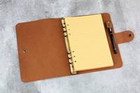 Cubierta DE LA Biblia de cuero genuino recargable, impresión personalizada Papel de sombra natural de cuero recargable Producto al por mayor OEM y FBA